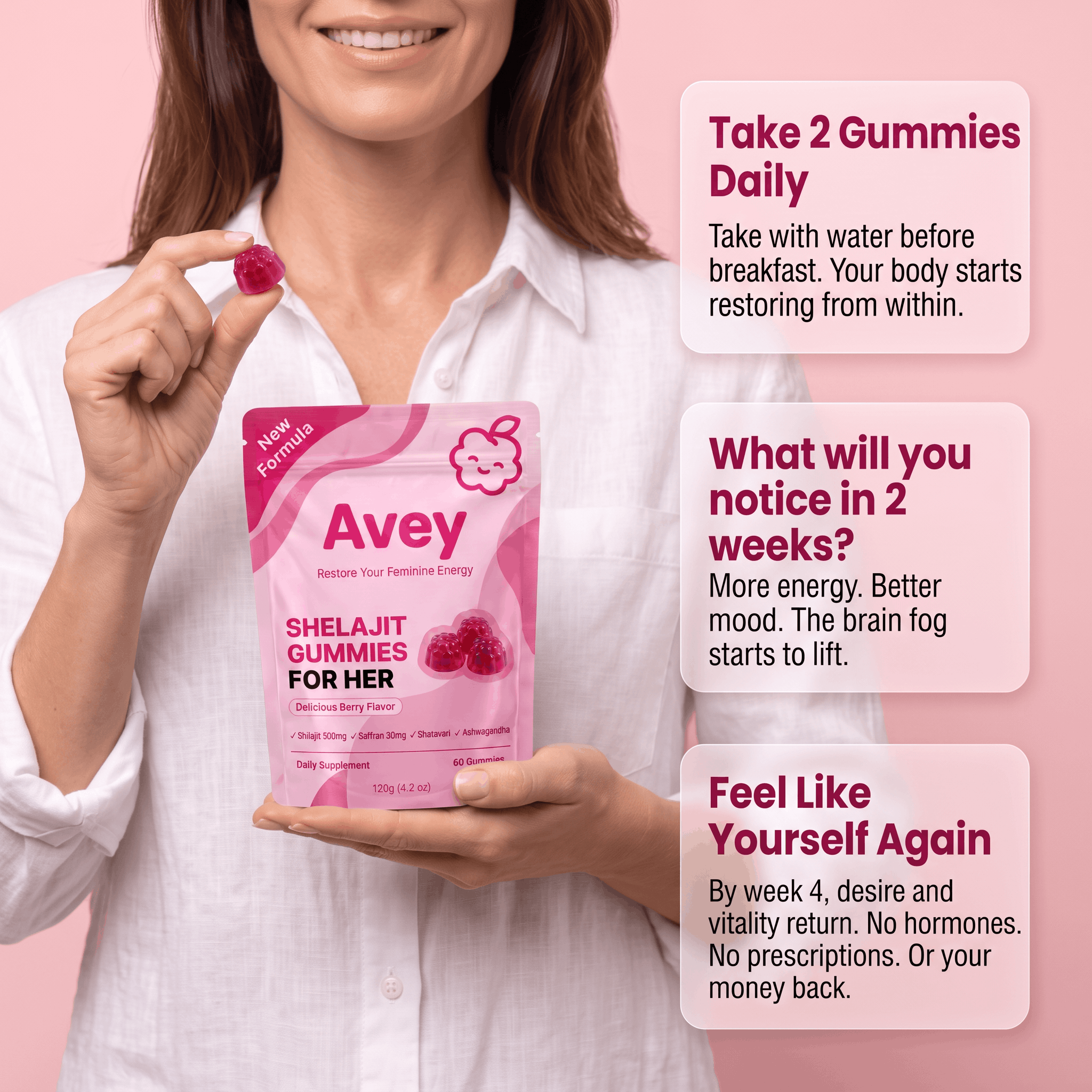 Avey Shilajit Gummies For Her — Restore Your Desire Naturally